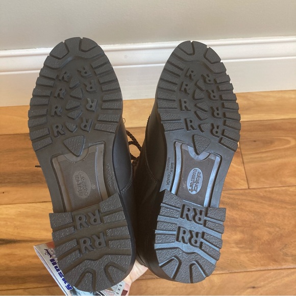 NWT Vintage Waterproof Black Leather Lined Insulated Winter Moto Boots 6.5 - Picture 7 of 12